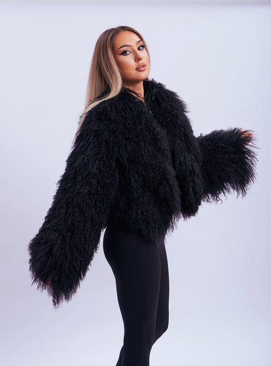 Blană naturală de oaie mongoleza