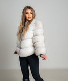 Haina Blană Naturală de Vulpe - Normal Model Haina Blană Naturală de Vulpe - Normal Model