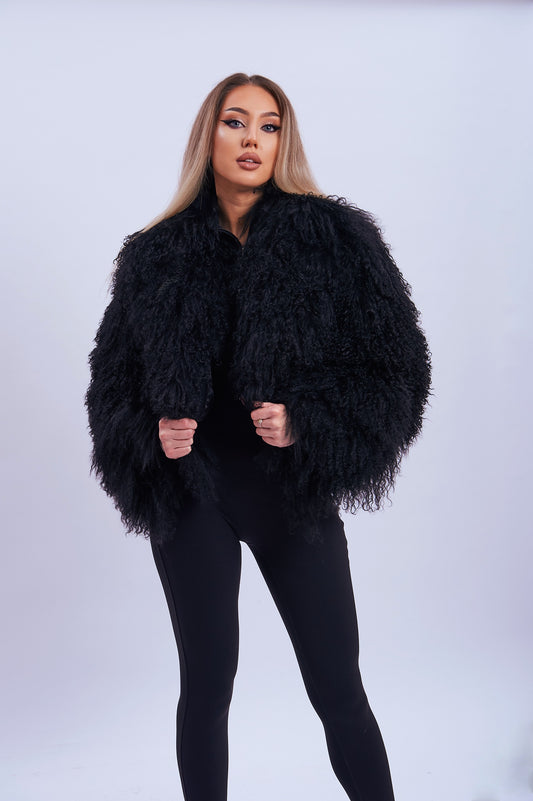 Blană naturală de oaie mongoleza