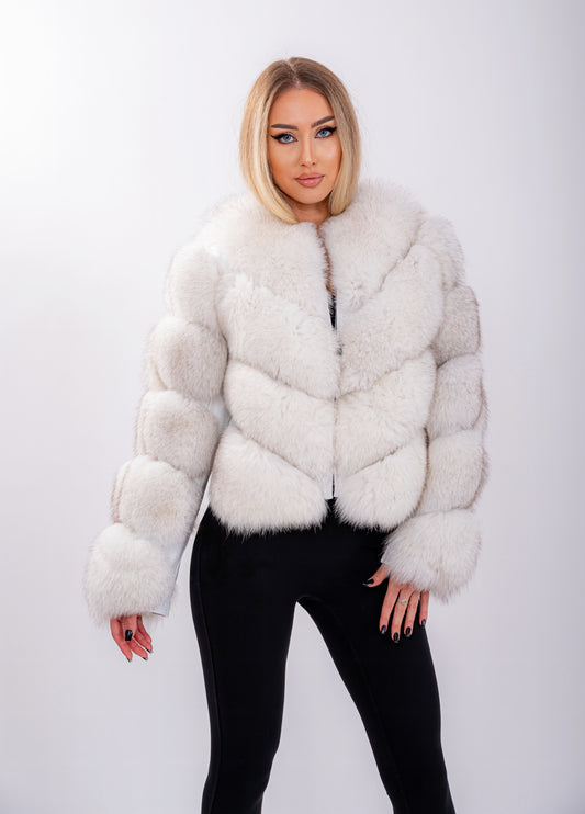 Haina Blană Naturală de Vulpe V Model