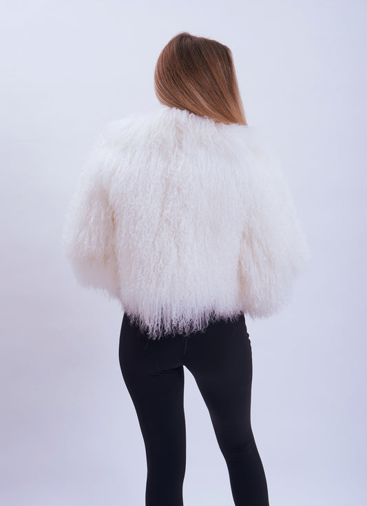 Blană naturală de oaie mongoleză
Model scurt