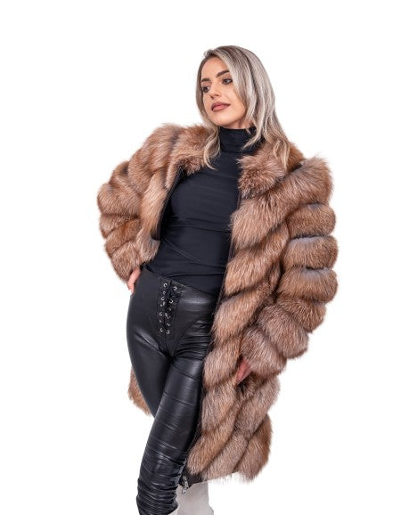 HAINĂ DIN BLANĂ NATURALĂ DE VULPE GOLD HAINĂ DIN BLANĂ NATURALĂ DE VULPE GOLD