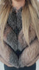 Haina din blana naturala de vulpe V model Haina din blana naturala de vulpe V model
