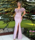 Rochie eleganta de seara cu trandafiri